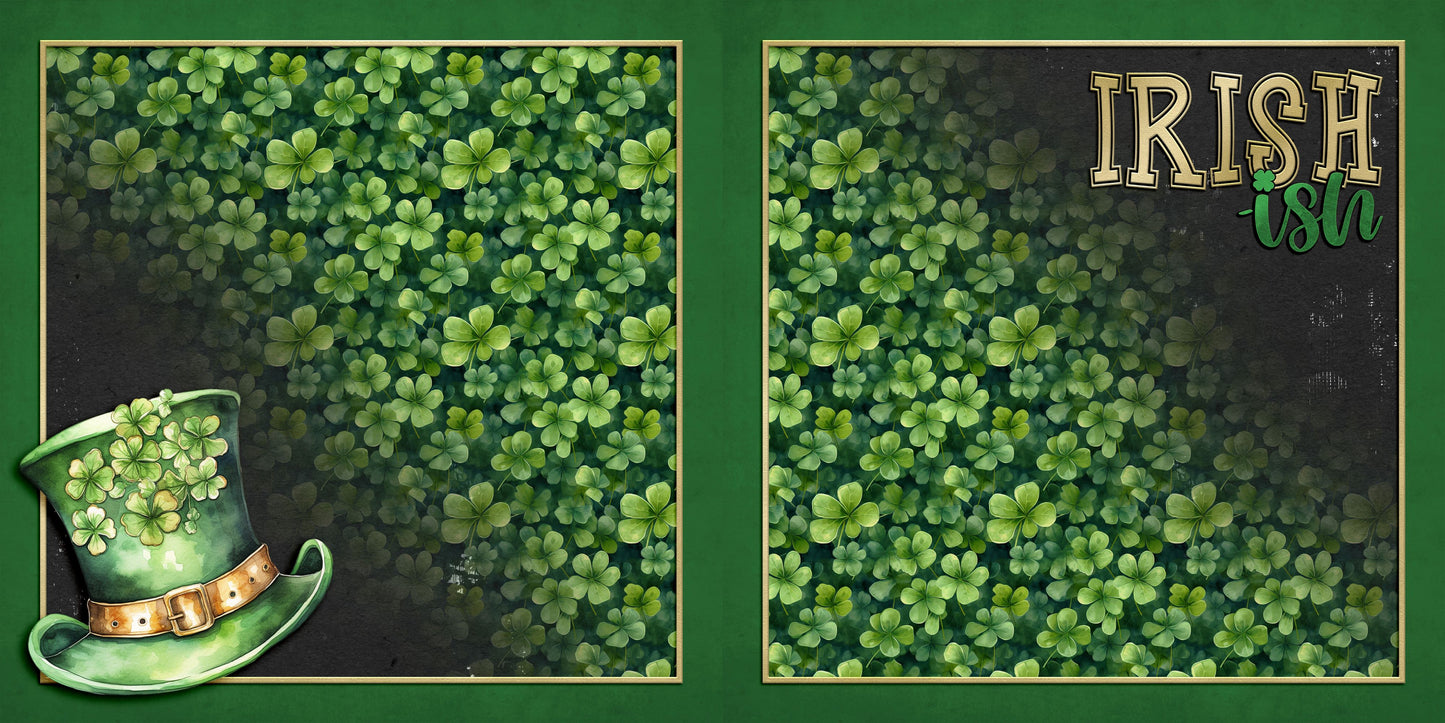 St Patrick's Day EZ Background Pages -  Digital Bundle - 10 Digital Scrapbook Pages - INSTANT DOWNLOAD