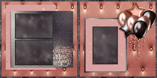 Happy New Year - No Year - Set of 5 Double Page Layouts - 1650