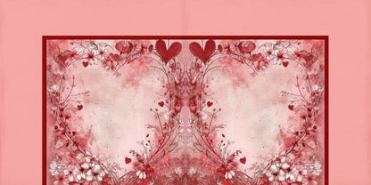 Red Valentine Hearts NPM - Scrapbook Layout - 24-290