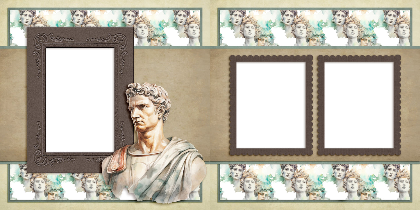 Ciao Roma Statue - EZ Digital Scrapbook Pages - INSTANT DOWNLOAD