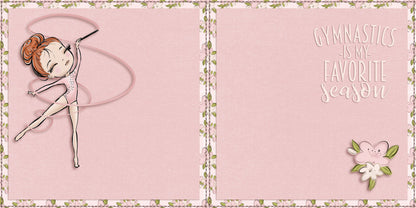 Gymnastics Season Ginger NPM - Scrapbook Layout - 24-625