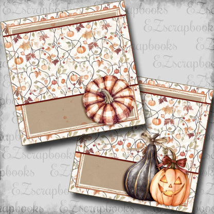 Spelling Autumn Jack-O-Lantern NPM - Scrapbook Layout - 25-729