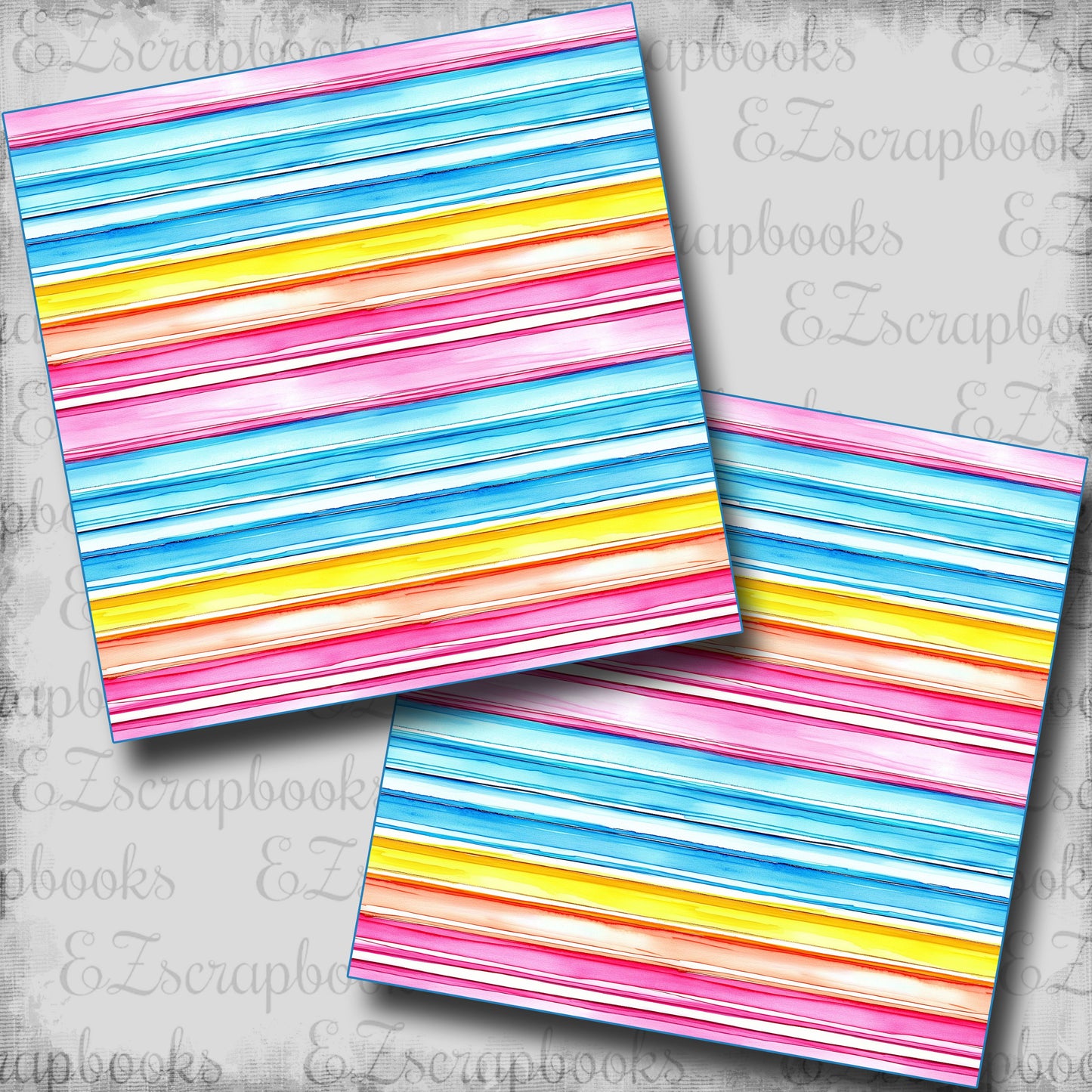 Waterpark Stripes - Scrapbook Papers - 25-765