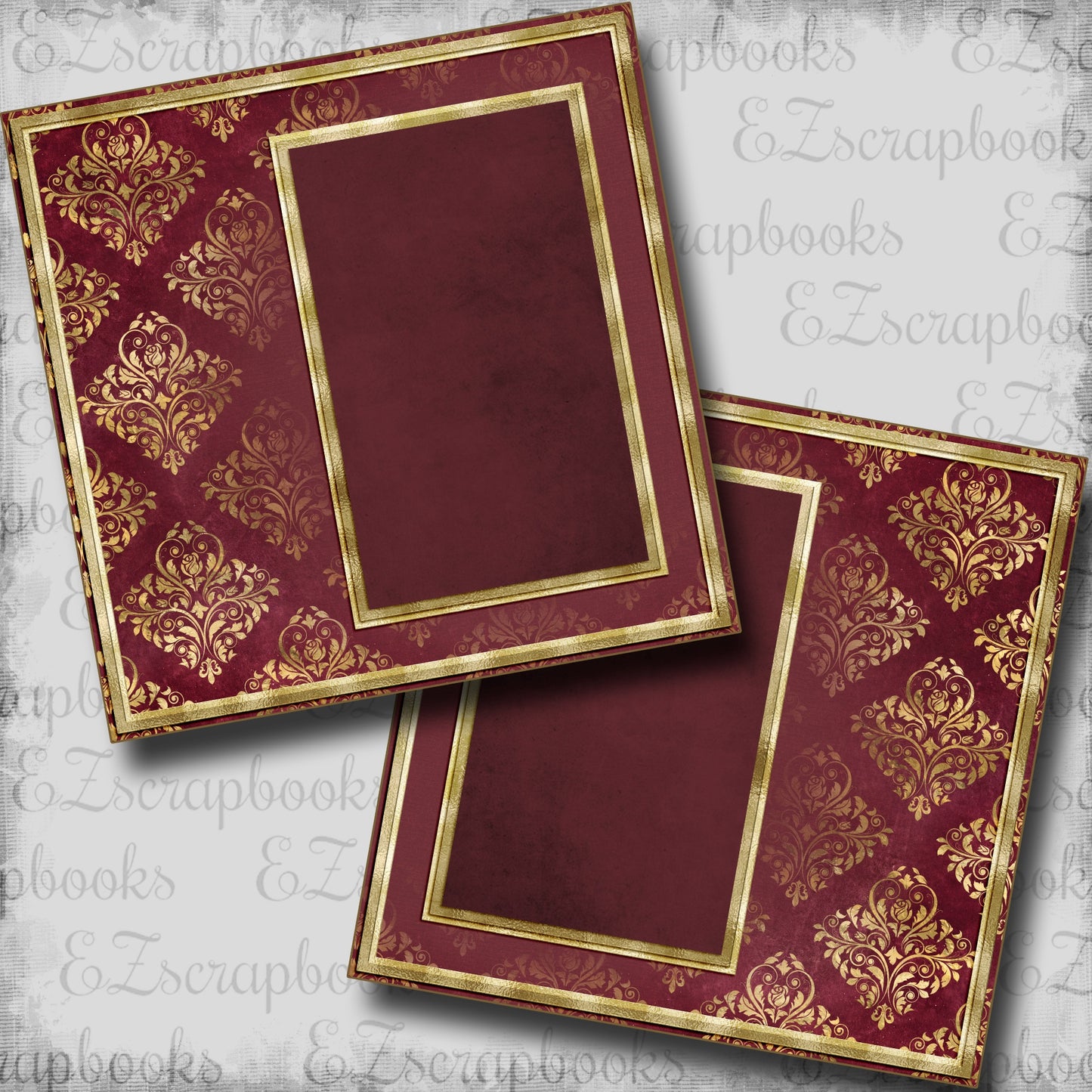 Golden Berry Damask NPM - Scrapbook Layout - 23-864