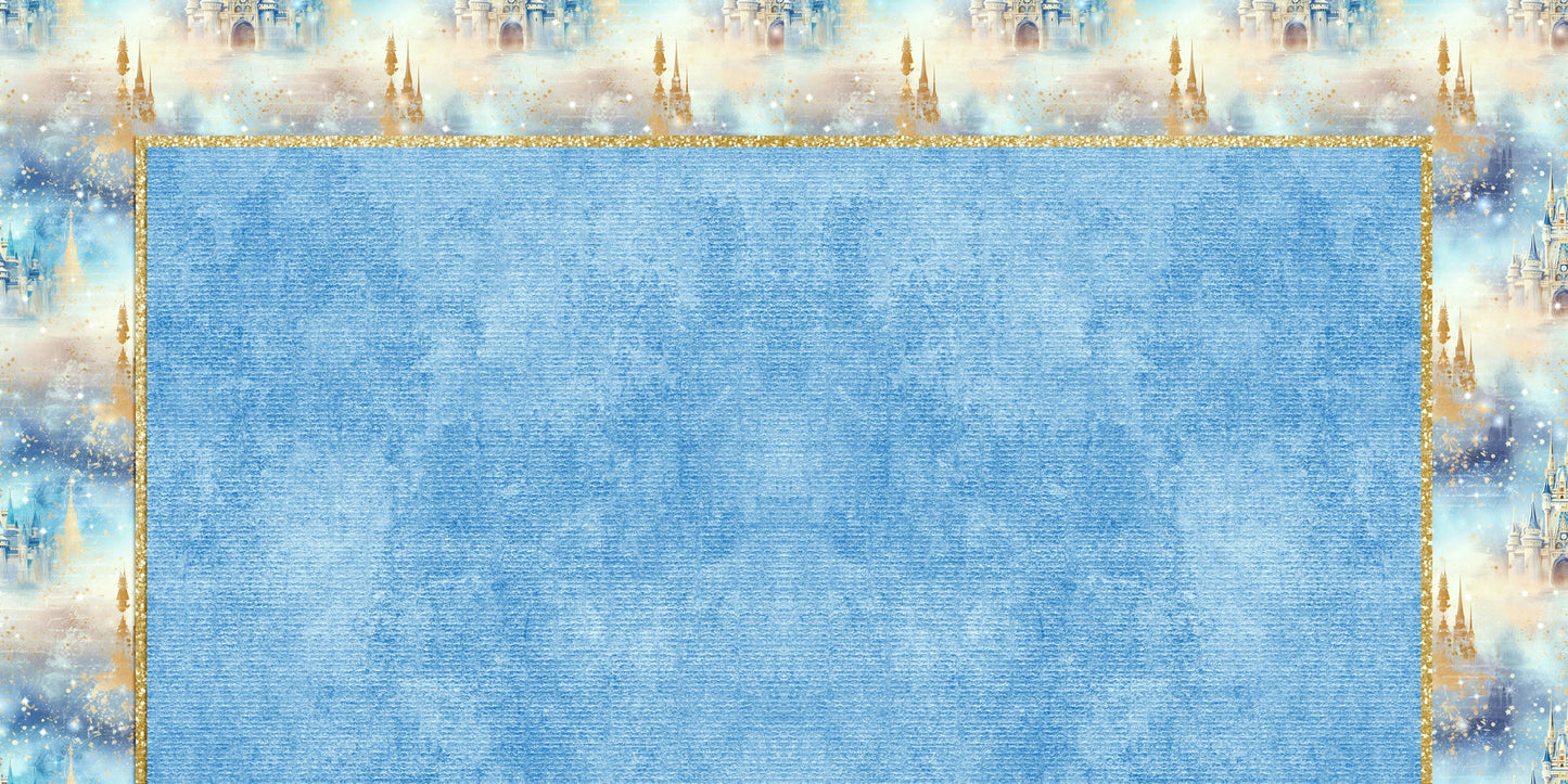 Blue Princess NPM - Set of 5 Double Page Scrapbook Layouts - 25-1016