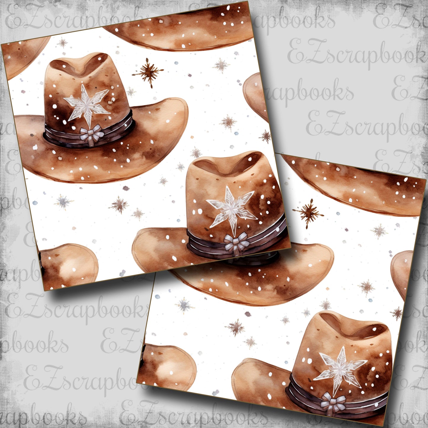 Western Winter Hat - Scrapbook Papers - 25-052