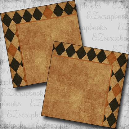 Retro Halloween Diamonds NPM - Scrapbook Layout - 25-862