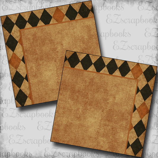 Retro Halloween Diamonds NPM - Scrapbook Layout - 25-862