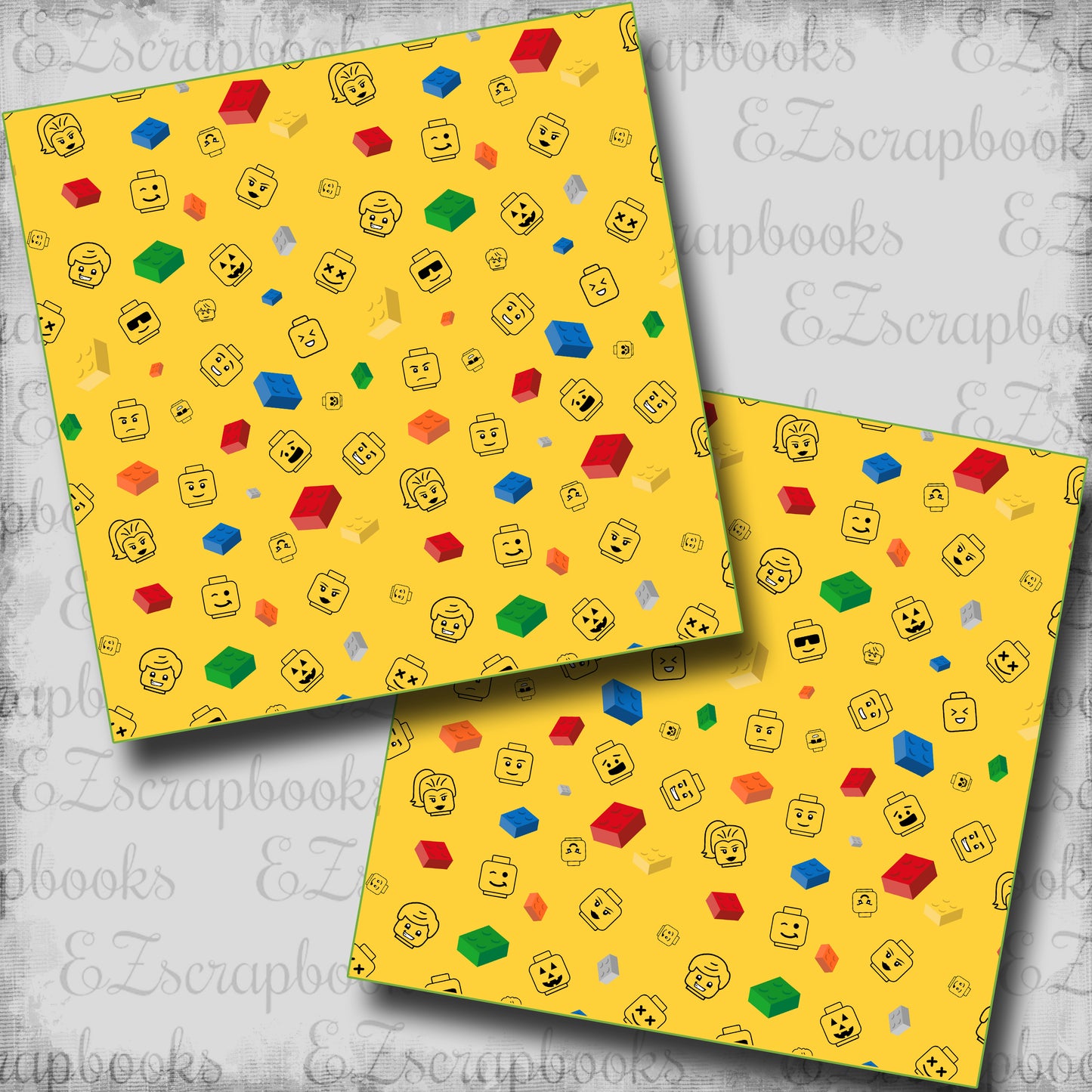 Block Dude Faces - Scrapbook Papers - 25-463