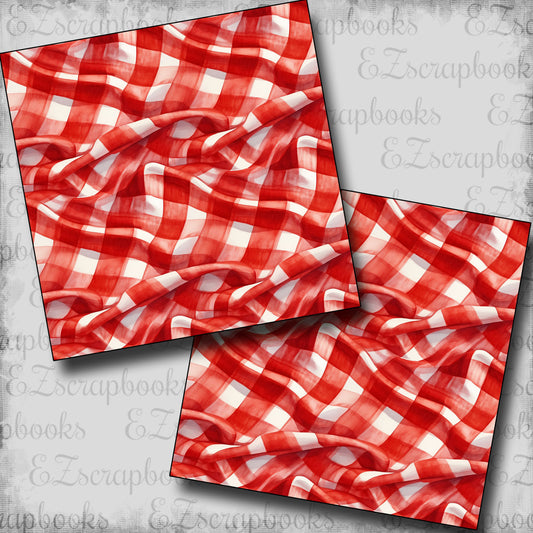 Strawberry Red Tablecloth - Scrapbook Papers - 24-353