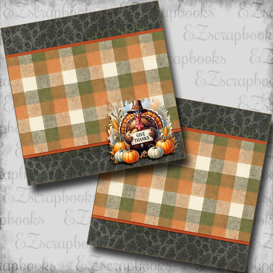 Give Thanks Turkey NPM - Scrapbook Layout - 25-893