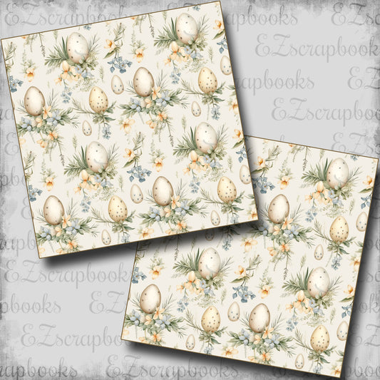 Neutral Easter Eggs - Scrapbook Papers - 24-309