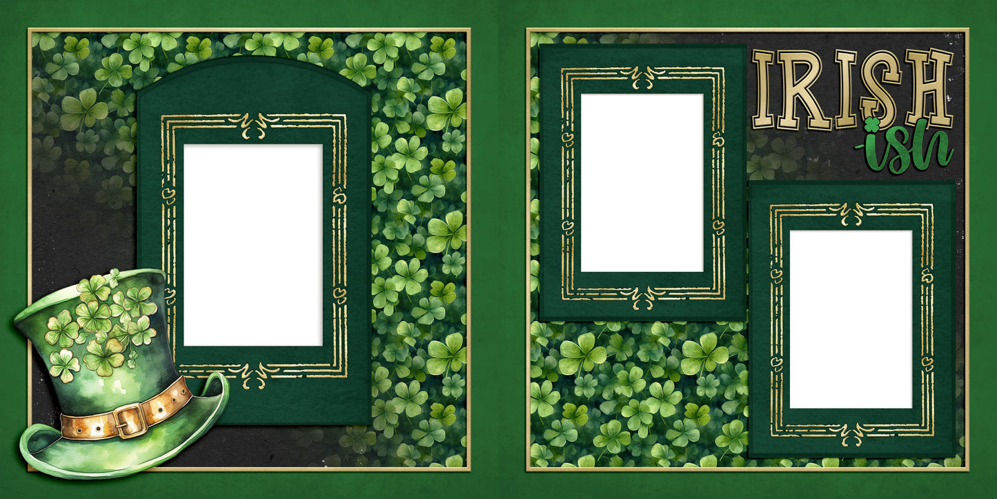 St Patrick's Day EZ Quick Pages -  Digital Bundle - 10 Digital Scrapbook Pages - INSTANT DOWNLOAD
