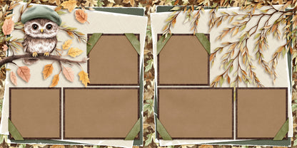 Autumn Gallery - Set of 5 Double Page Scrapbook Layouts - 25-1072