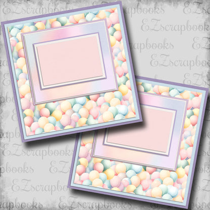 Birthday Girl Balloons - Scrapbook Layout - 25-636