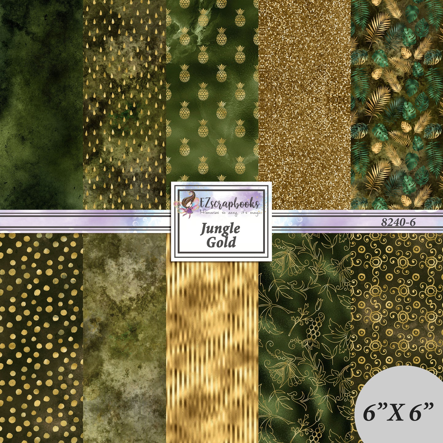 Jungle Gold - 6X6 Paper Pack - 8240-6