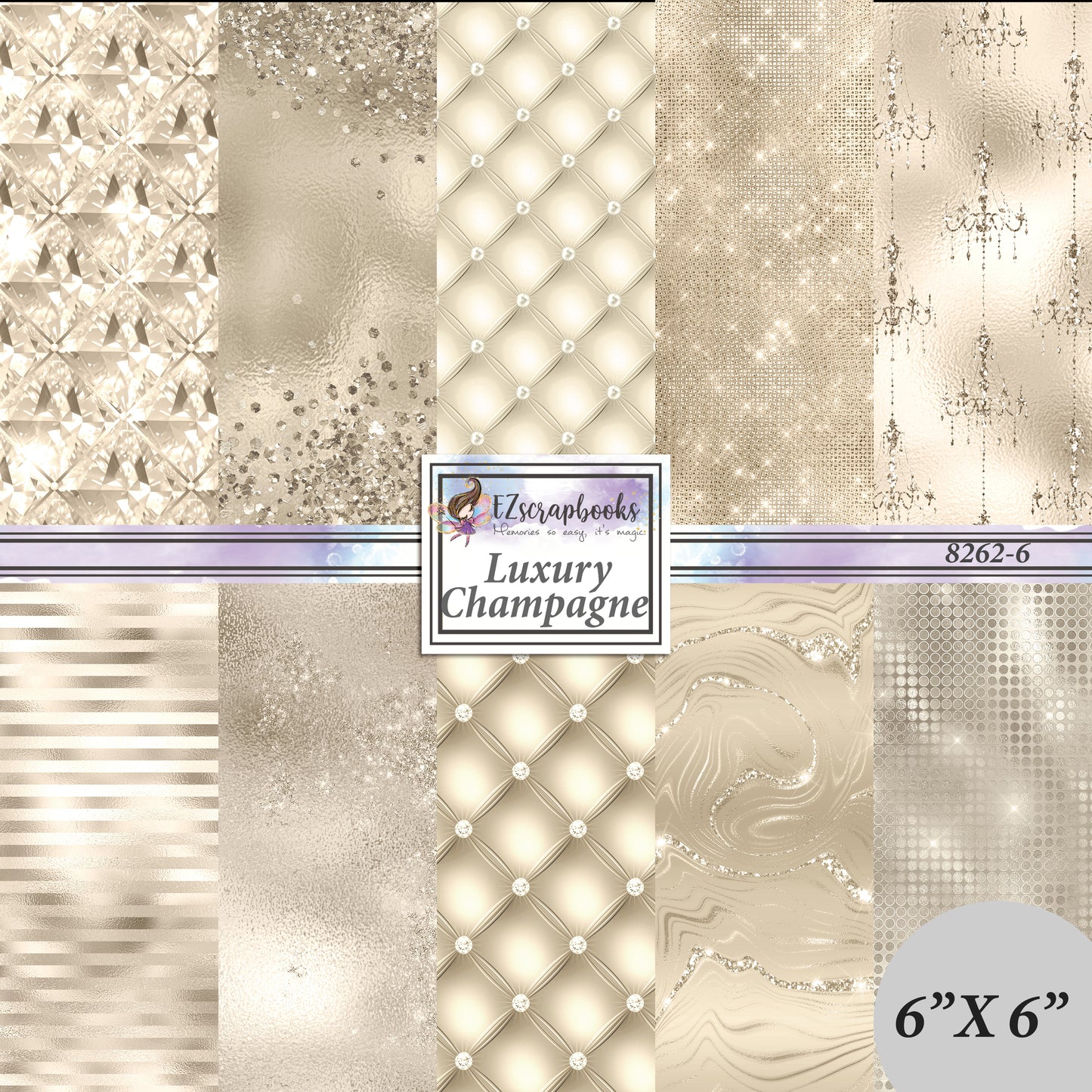Luxury Champagne - 6X6 Paper Pack - 8262-6