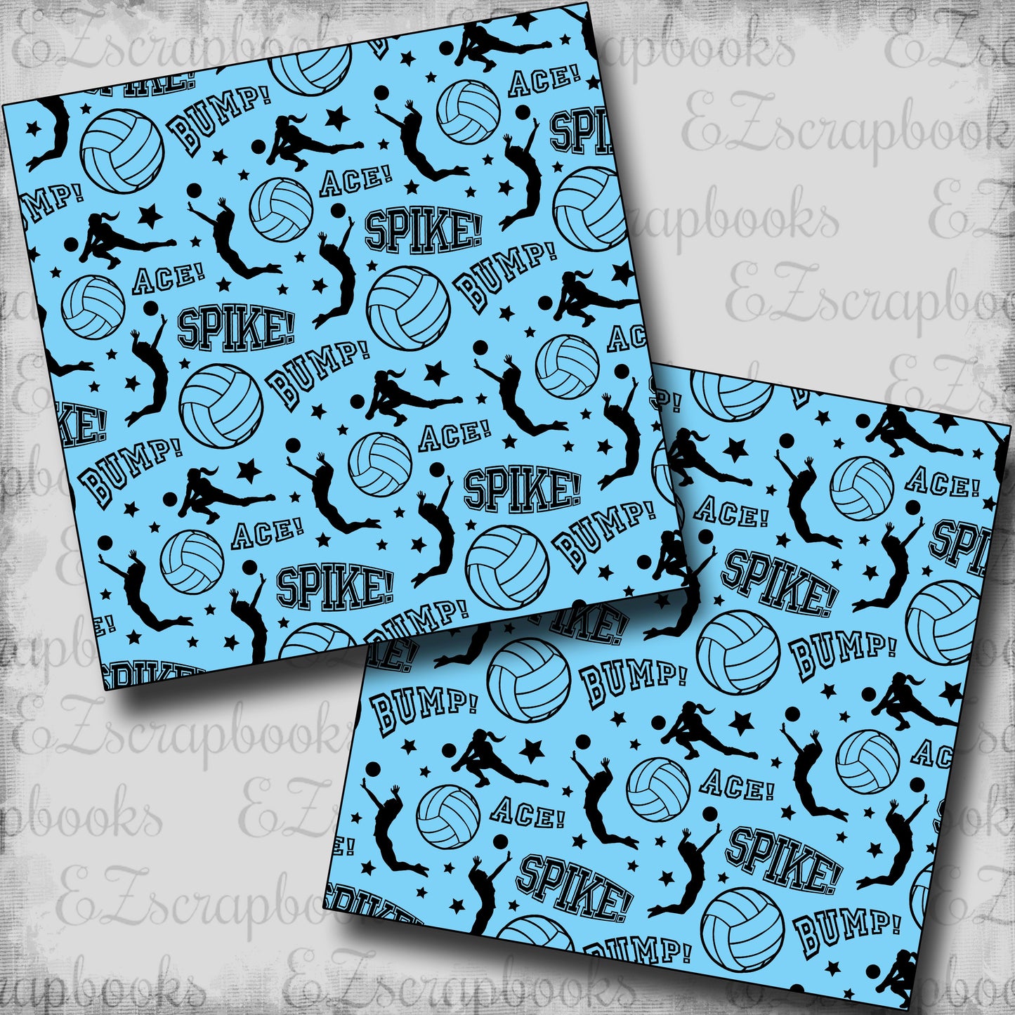 Volleyball Spike - Scrapbook Papers - 25-603
