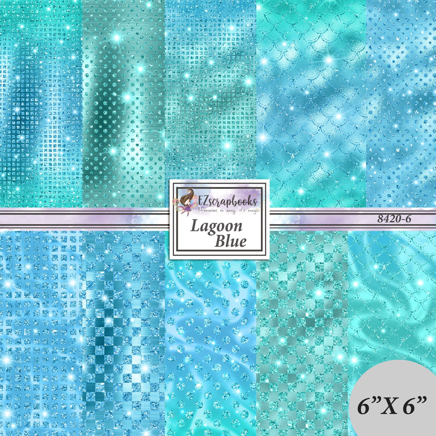 Lagoon Blue - 6X6 Paper Pack - 8420-6