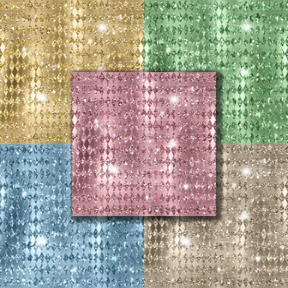 Glitter Harlequin 12X12 Paper Pack - 8490