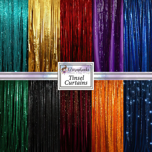 Tinsel Curtains 12X12 Paper Pack - 8491