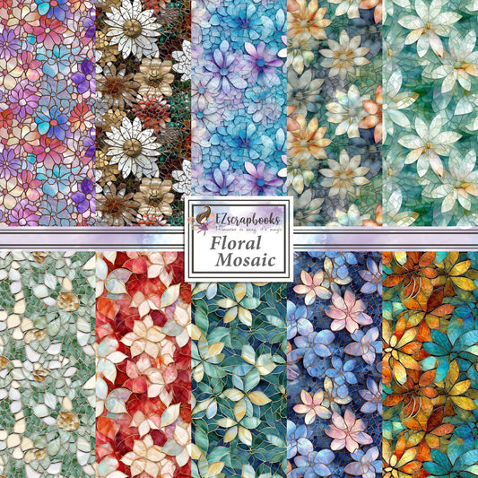 Floral Mosaic - Paper Pack - 8498