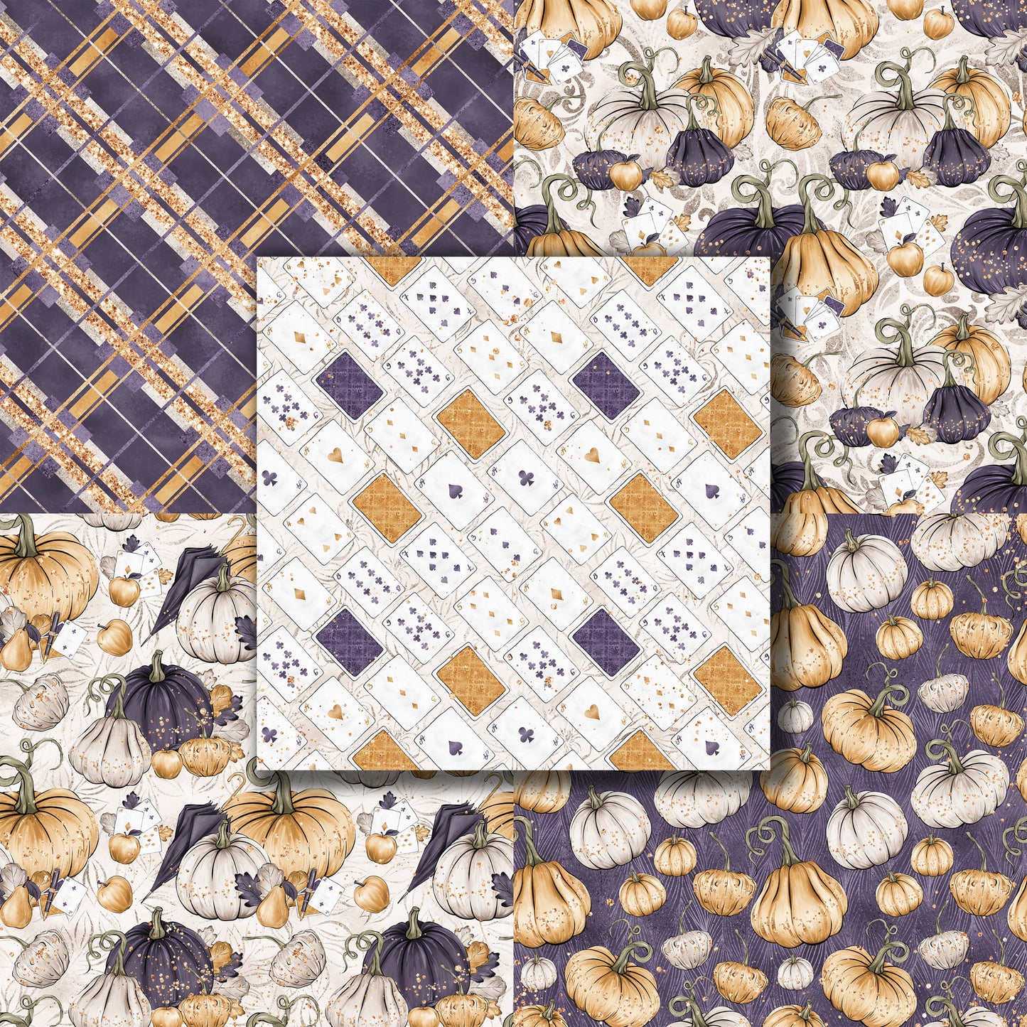 Pumpkins in Purple - Paper Pack - 8513