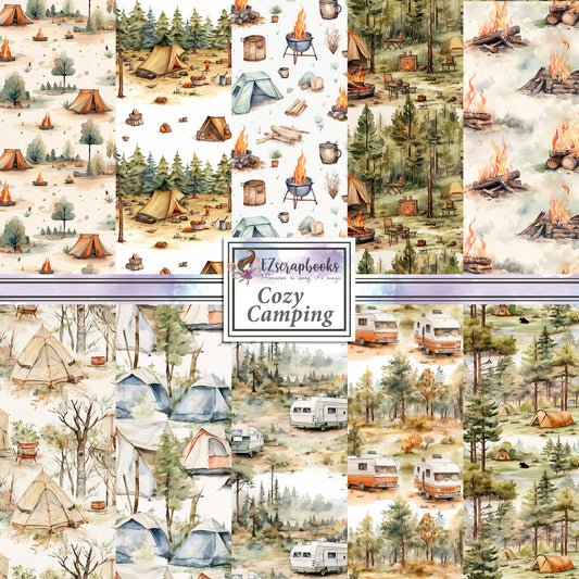 Cozy Camping - 12X12 Scrapbook Paper Pack - 8541