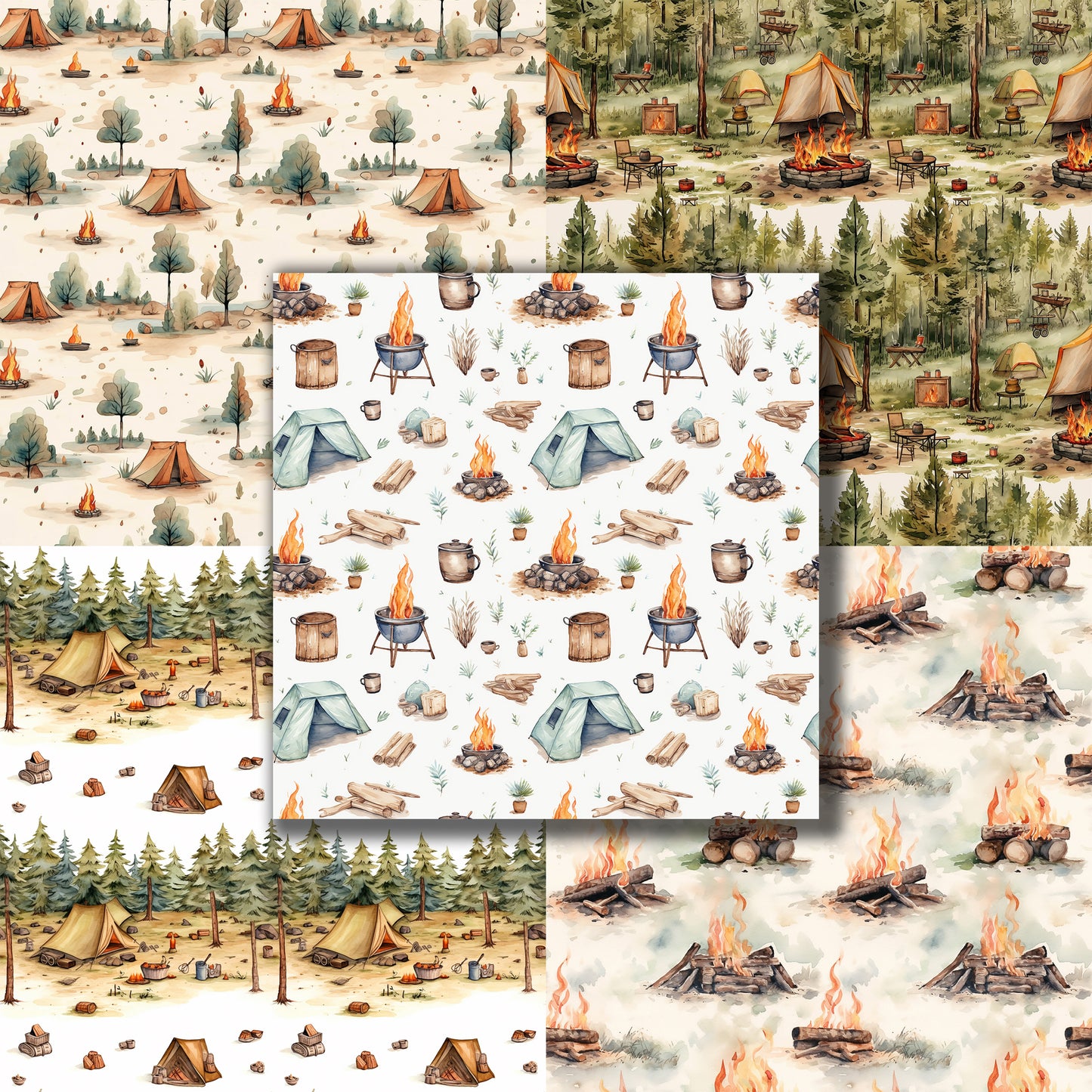 Cozy Camping - 12X12 Scrapbook Paper Pack - 8541