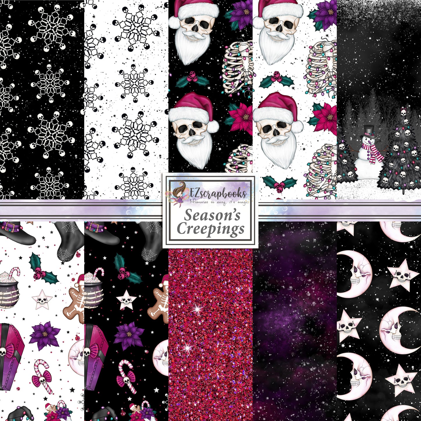 Seasons Creepings - 12X12 Scrapbook Paper Pack - 8547