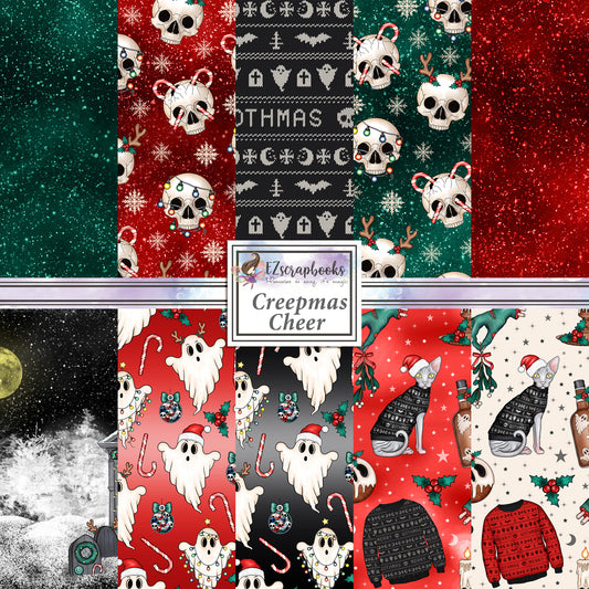 Creepmas Cheer - 12X12 Scrapbook Paper Pack - 8560