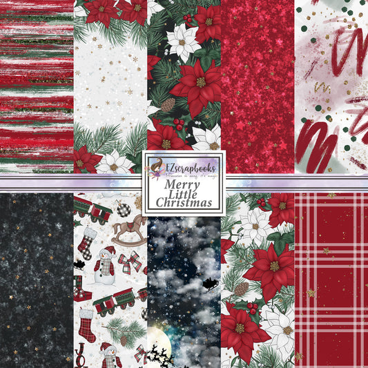 Merry Little Christmas - 12X12 Scrapbook Paper Pack - 8560