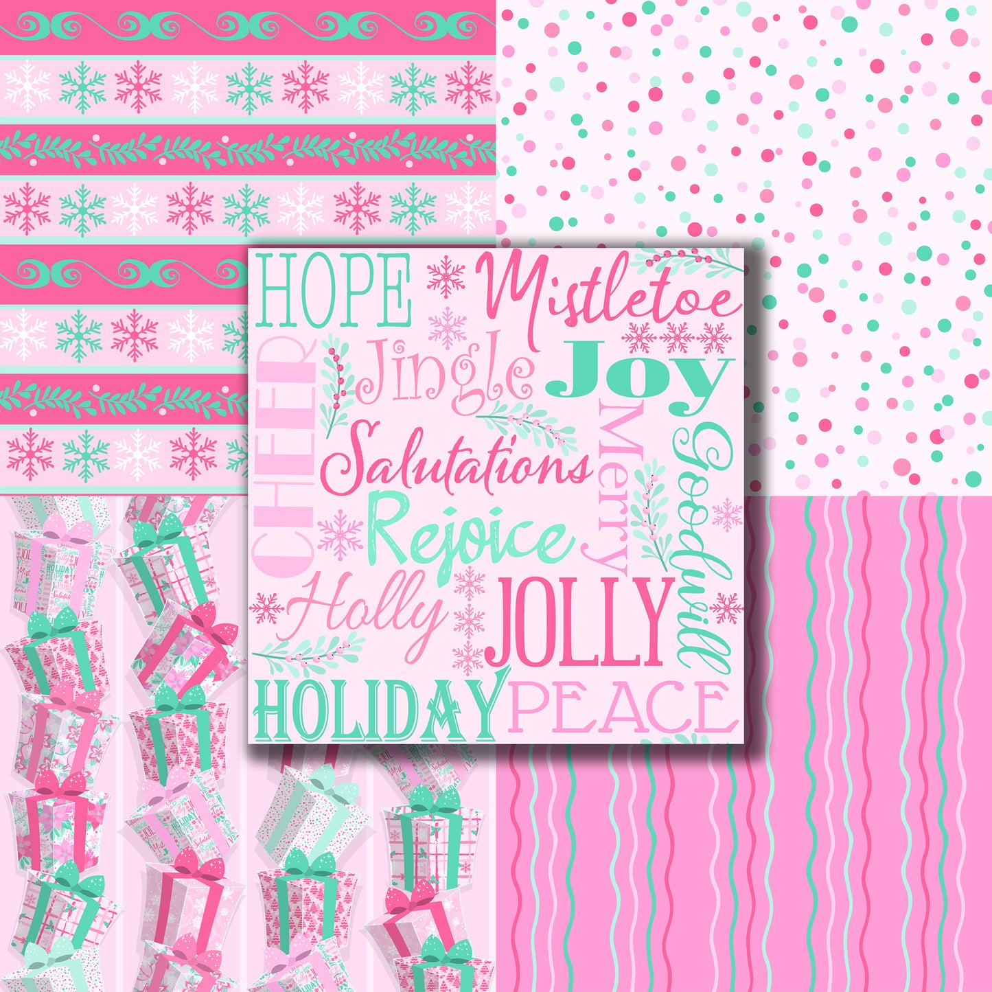 Holiday Pink - 12X12 Scrapbook Paper Pack - 8565