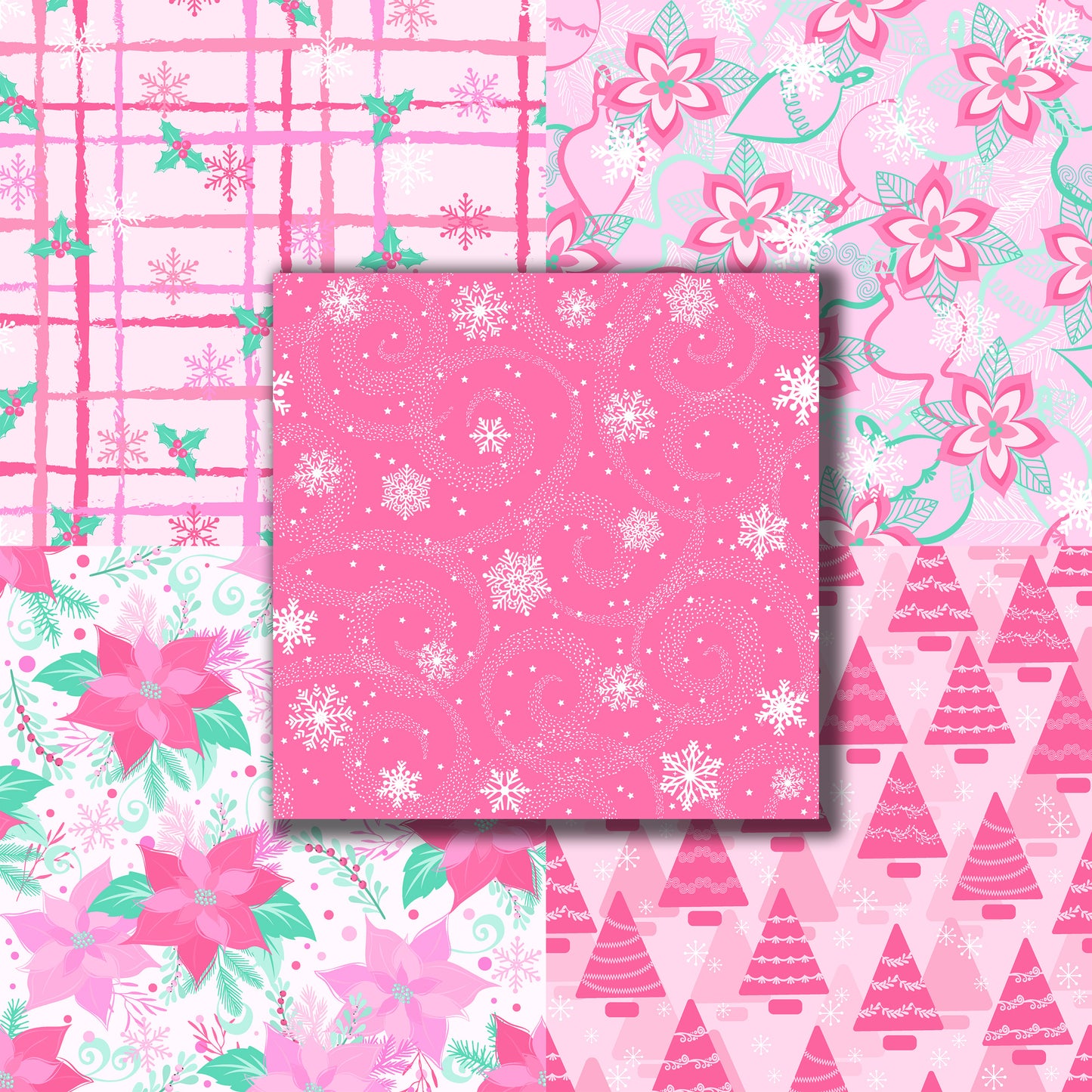 Holiday Pink - 12X12 Scrapbook Paper Pack - 8565