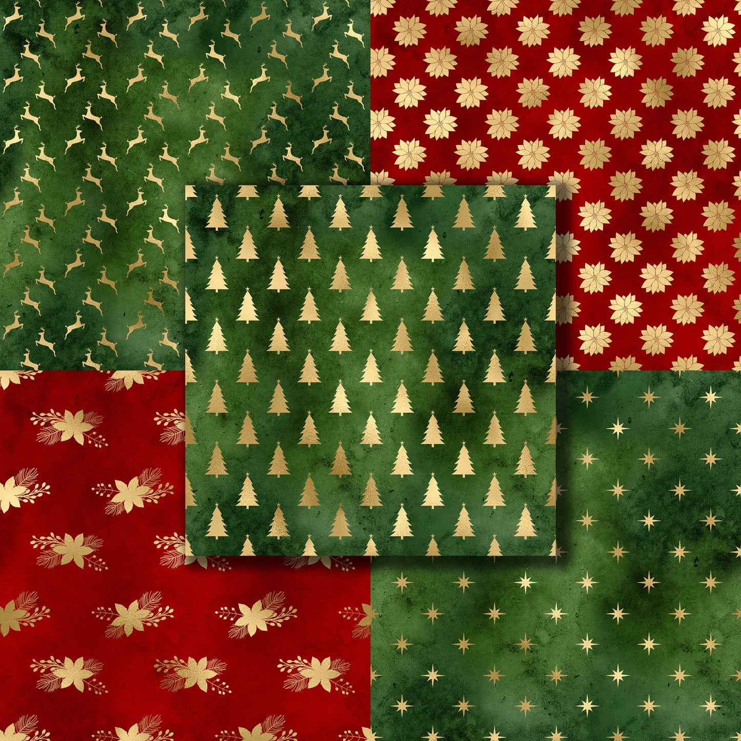 Golden Christmas 12X12 Paper Pack - 8591