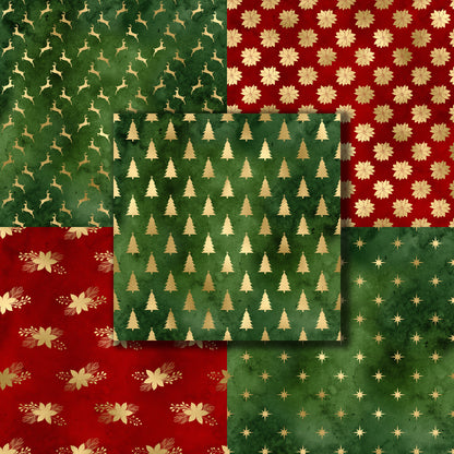 Golden Christmas 12X12 Paper Pack - 8591