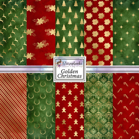 Golden Christmas 12X12 Paper Pack - 8591