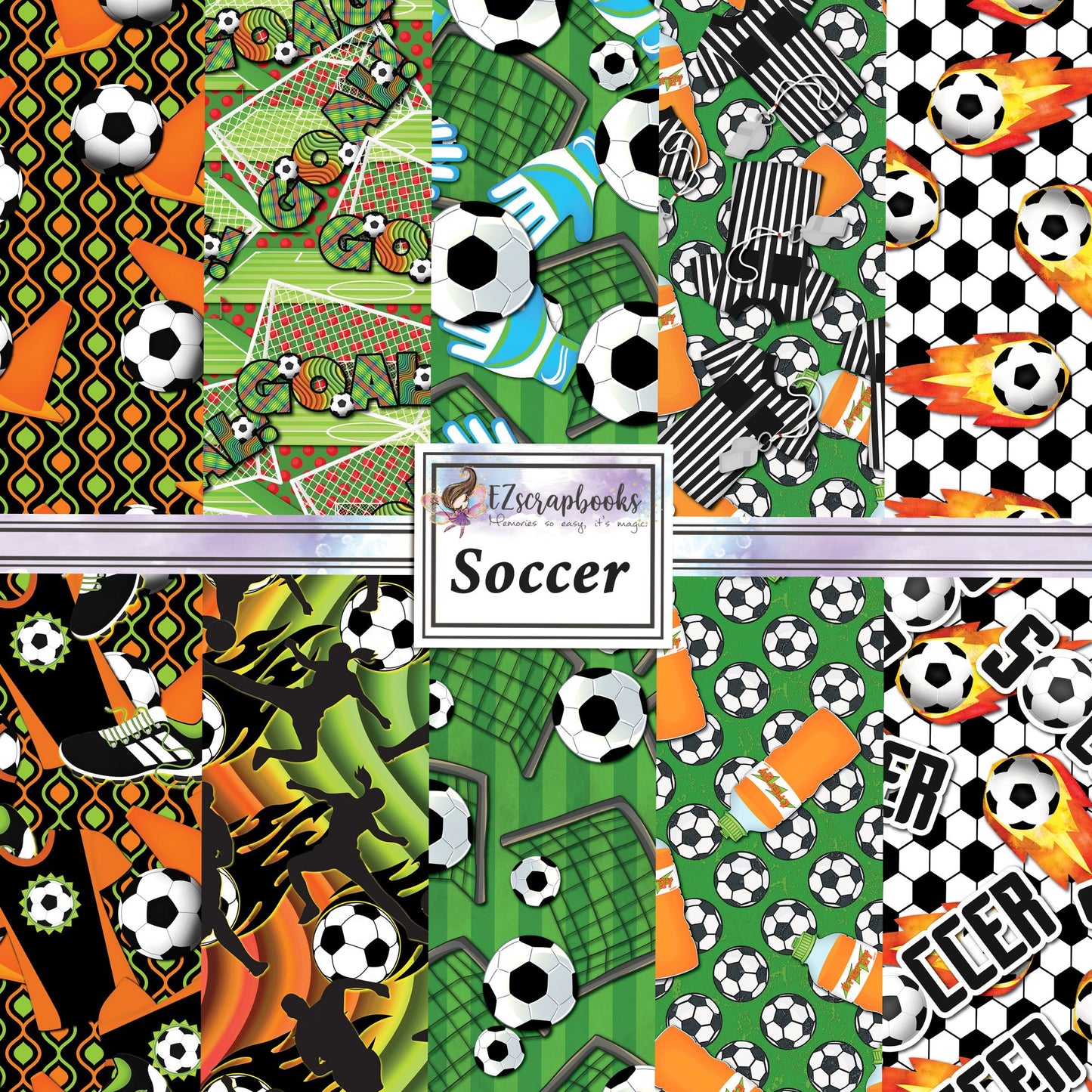 Soccer 12X12 Paper Pack - 8615