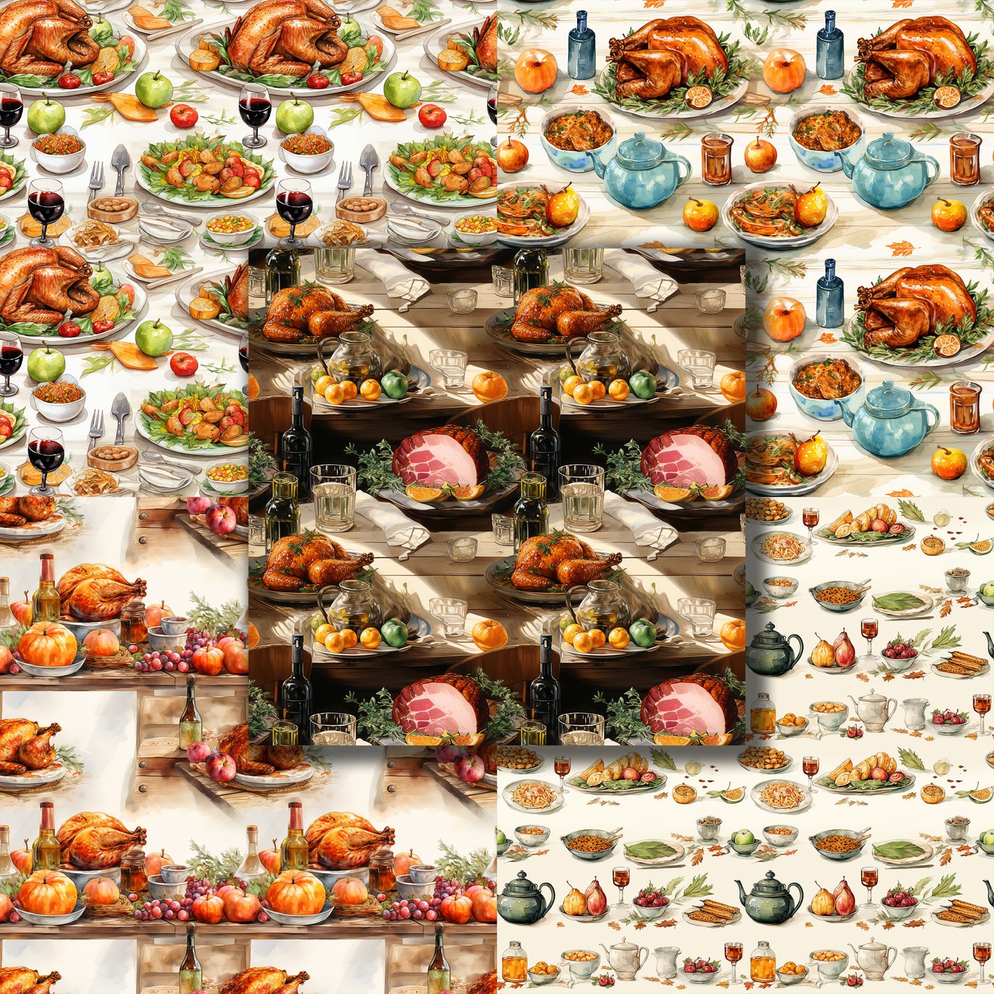 Thanksgiving Dinner 12X12 Paper Pack - 8619