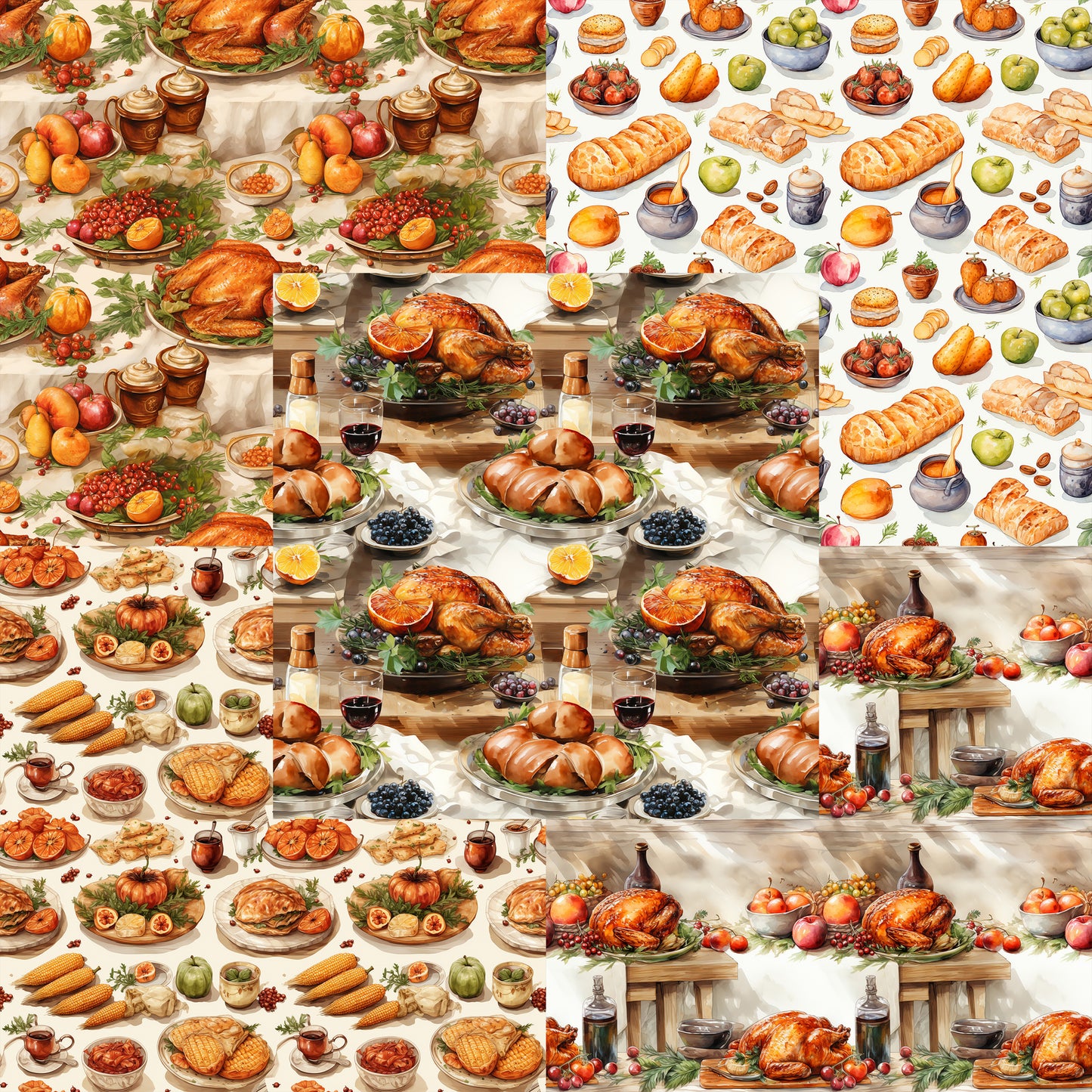 Thanksgiving Dinner 12X12 Paper Pack - 8619