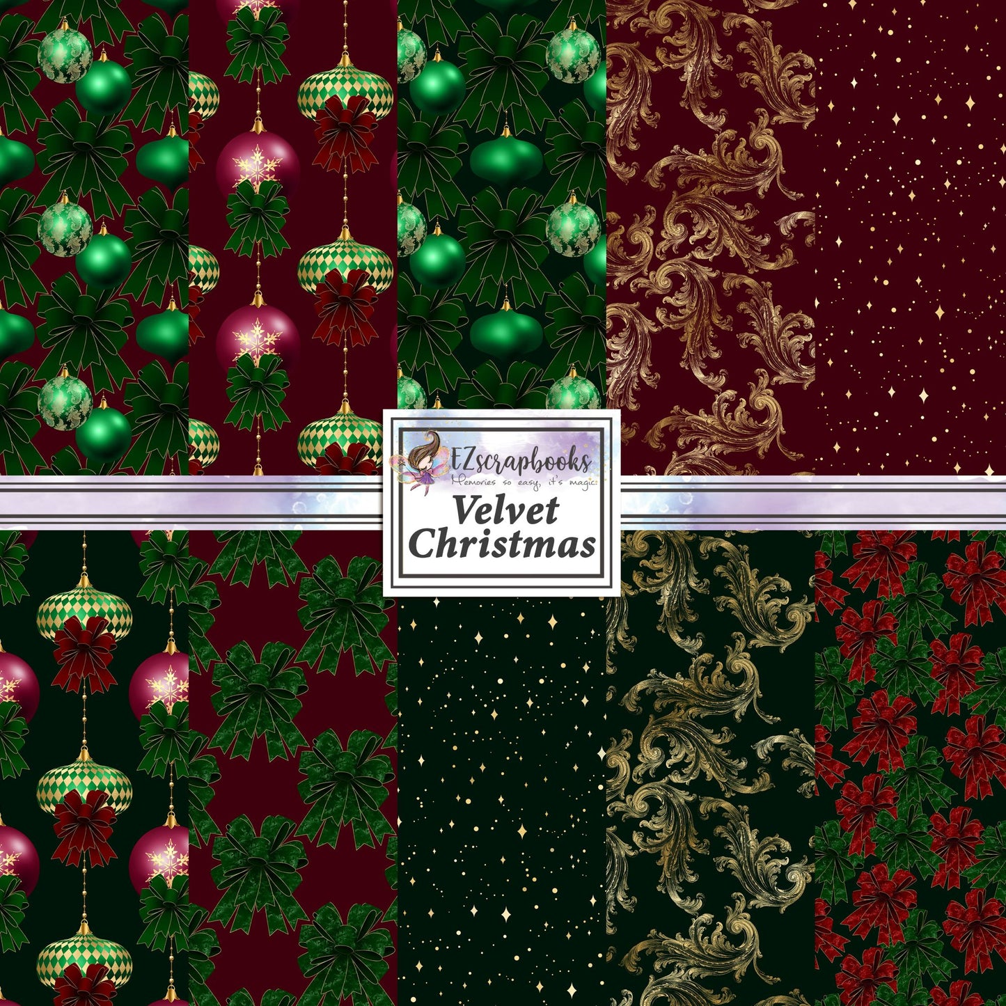 Velvet Christmas 12X12 Paper Pack - 8621