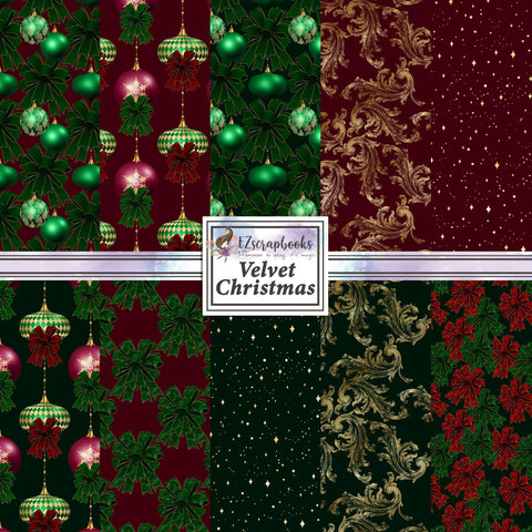 Velvet Christmas 12X12 Paper Pack - 8621