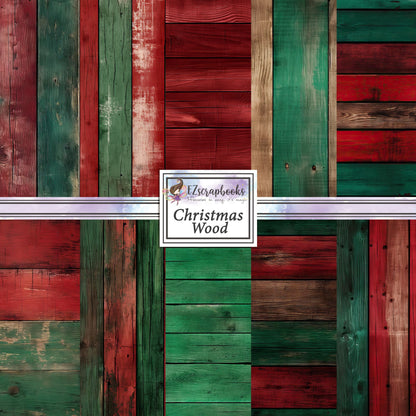 Christmas Wood - 12X12 Scrapbook Paper Pack - 8629