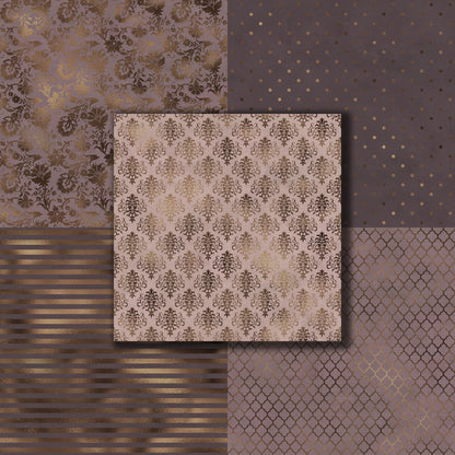 Bronze Taupe 12X12 Paper Pack - 8638