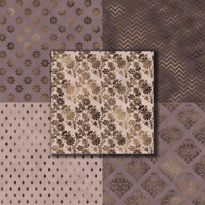 Bronze Taupe 12X12 Paper Pack - 8638