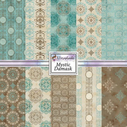 Mystic Damask 12X12 Paper Pack - 8644
