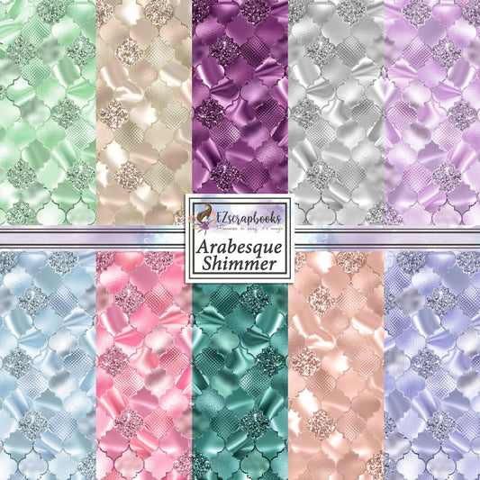 Arabesque Shimmer 12X12 Paper Pack - 8648