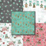 Mint Merry Christmas 12X12 Paper Pack - 8660