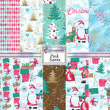 Pink Santa 12X12 Paper Pack - 8663