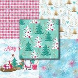 Pink Santa 12X12 Paper Pack - 8663